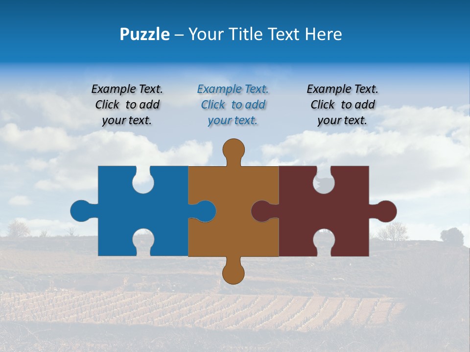 A Cow Standing On Top Of A Hill Under A Cloudy Blue Sky PowerPoint Template