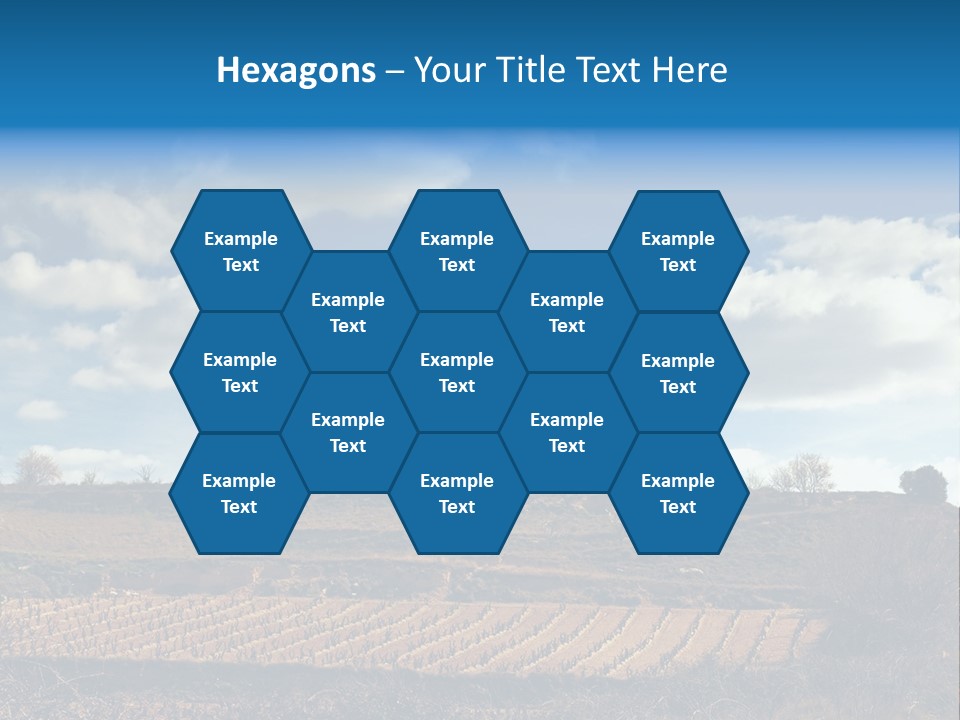 A Cow Standing On Top Of A Hill Under A Cloudy Blue Sky PowerPoint Template