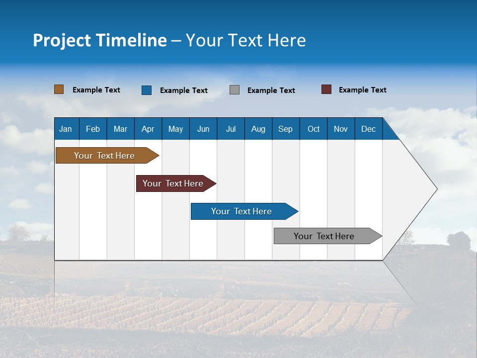 A Cow Standing On Top Of A Hill Under A Cloudy Blue Sky PowerPoint Template