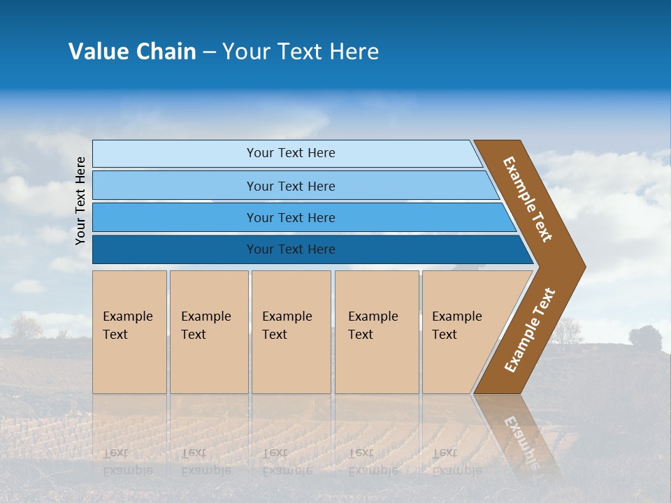 A Cow Standing On Top Of A Hill Under A Cloudy Blue Sky PowerPoint Template