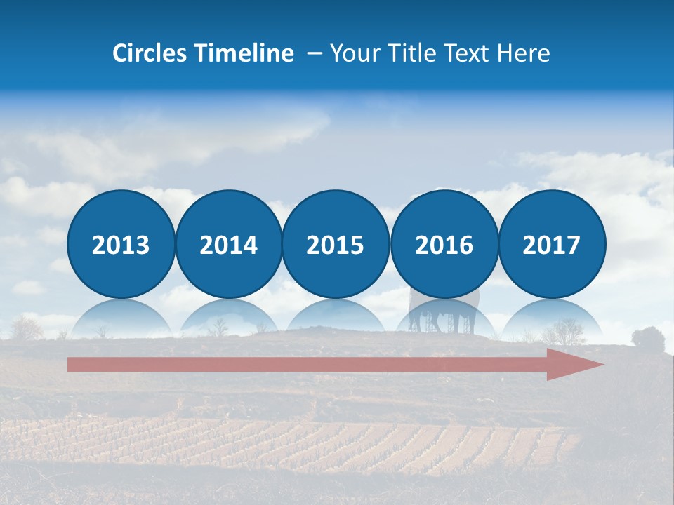 A Cow Standing On Top Of A Hill Under A Cloudy Blue Sky PowerPoint Template