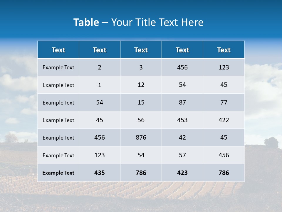 A Cow Standing On Top Of A Hill Under A Cloudy Blue Sky PowerPoint Template