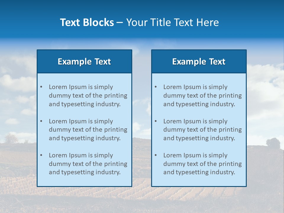 A Cow Standing On Top Of A Hill Under A Cloudy Blue Sky PowerPoint Template