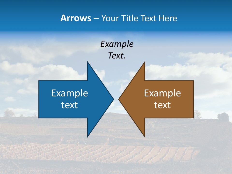 A Cow Standing On Top Of A Hill Under A Cloudy Blue Sky PowerPoint Template