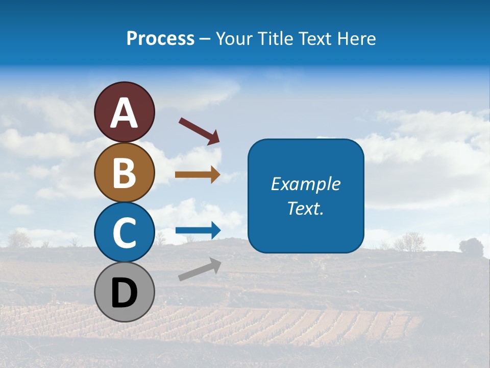 A Cow Standing On Top Of A Hill Under A Cloudy Blue Sky PowerPoint Template