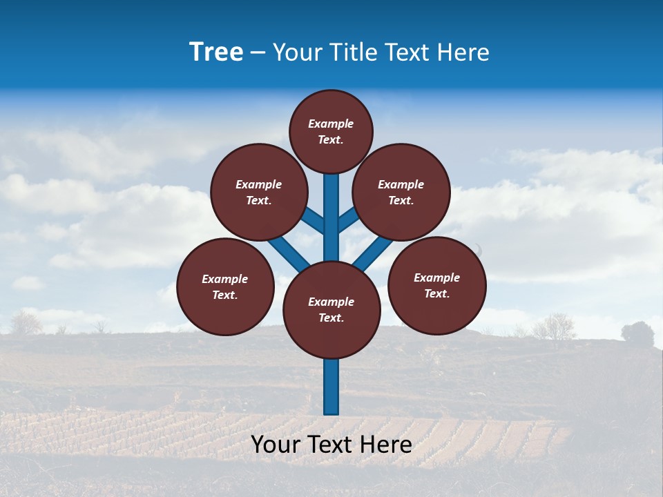 A Cow Standing On Top Of A Hill Under A Cloudy Blue Sky PowerPoint Template