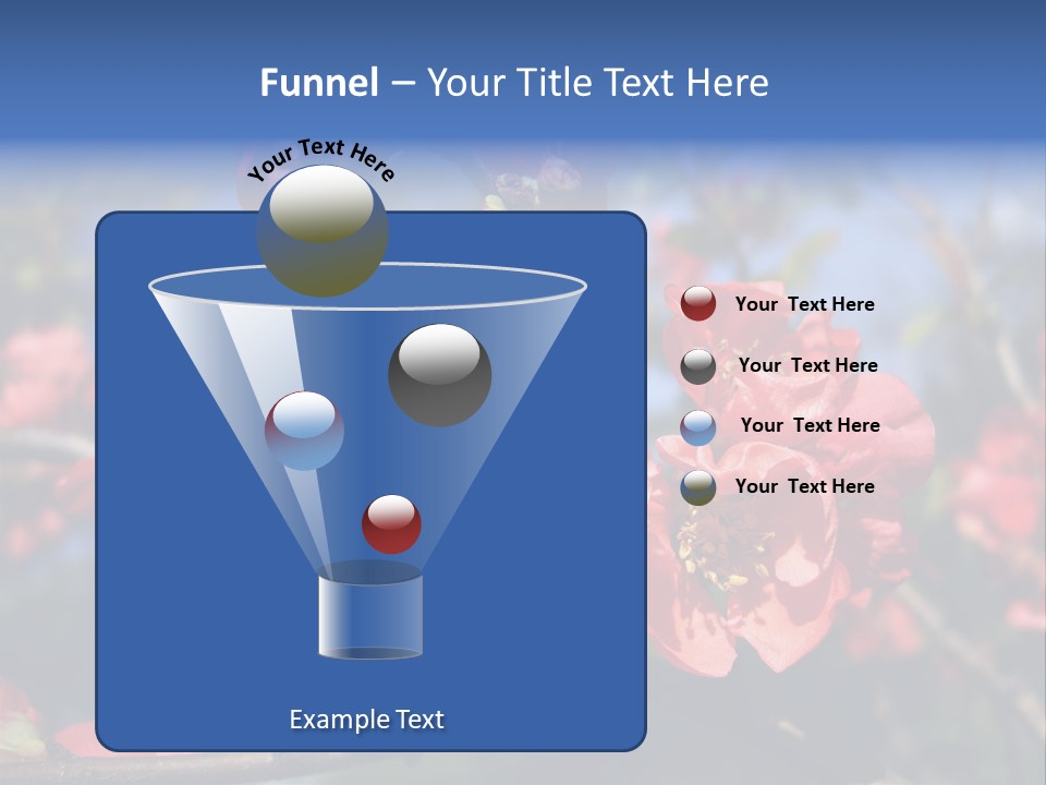 A Branch Of A Flowering Tree With Red Flowers PowerPoint Template