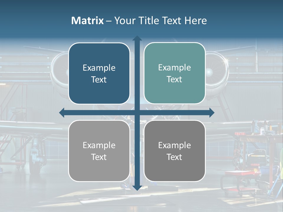 A Plane Is Parked Inside Of A Hangar PowerPoint Template