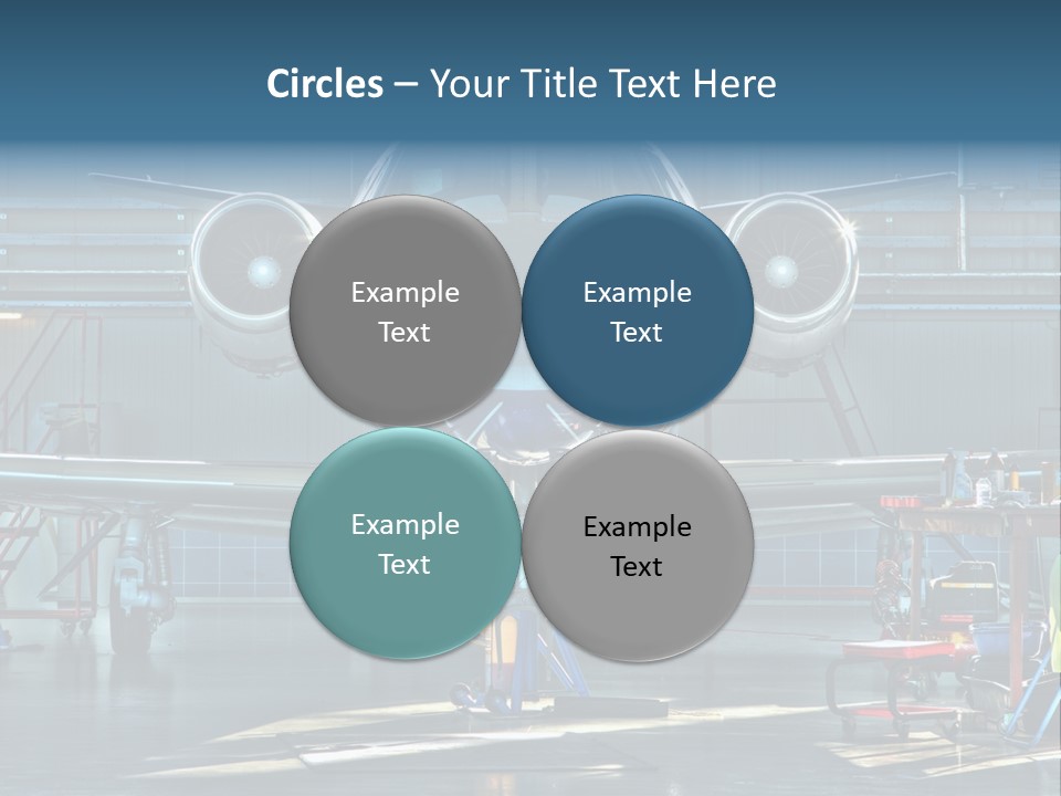 A Plane Is Parked Inside Of A Hangar PowerPoint Template