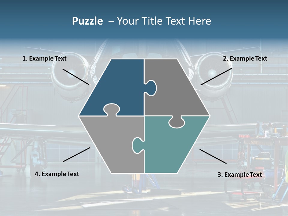 A Plane Is Parked Inside Of A Hangar PowerPoint Template