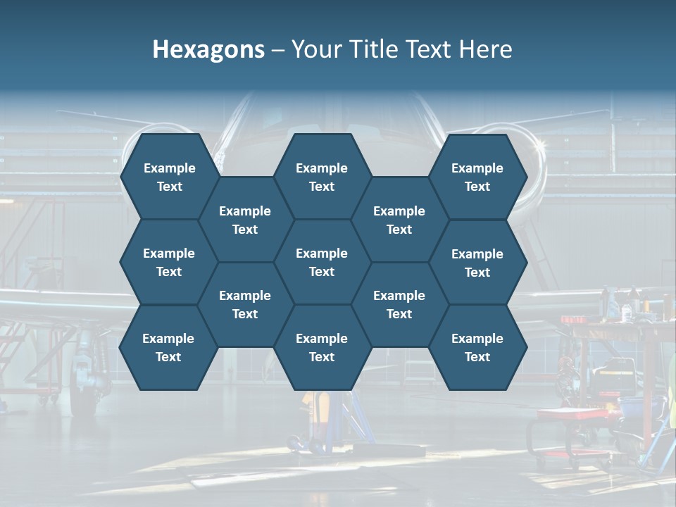 A Plane Is Parked Inside Of A Hangar PowerPoint Template