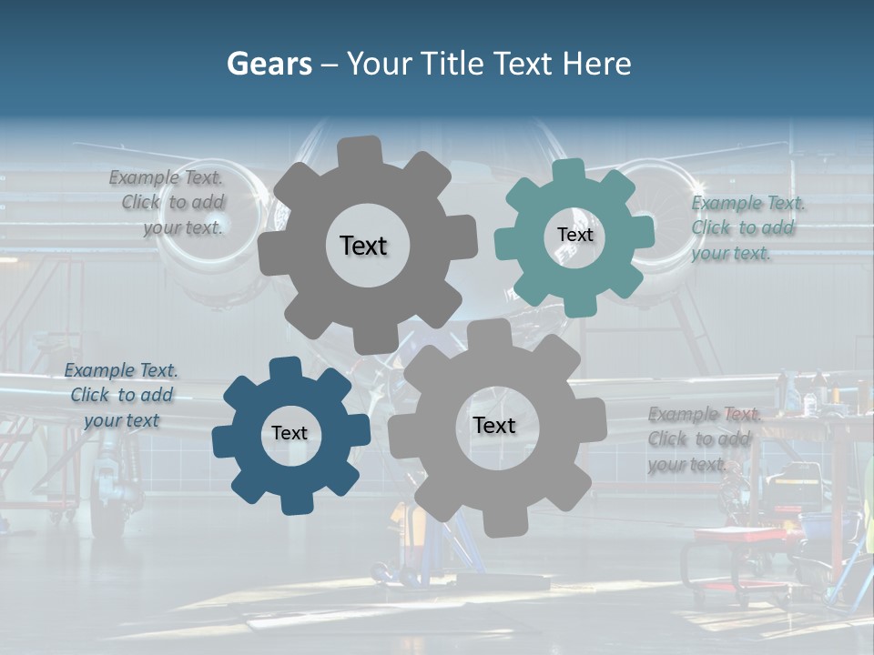 A Plane Is Parked Inside Of A Hangar PowerPoint Template