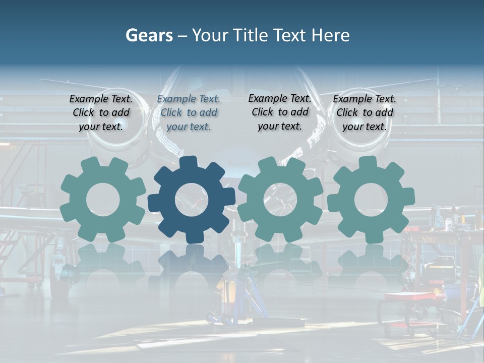 A Plane Is Parked Inside Of A Hangar PowerPoint Template