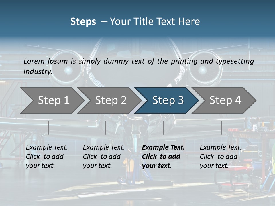 A Plane Is Parked Inside Of A Hangar PowerPoint Template