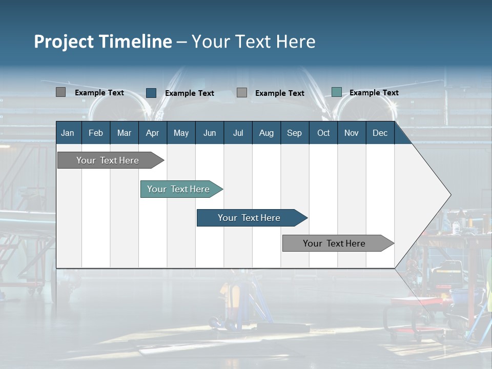 A Plane Is Parked Inside Of A Hangar PowerPoint Template