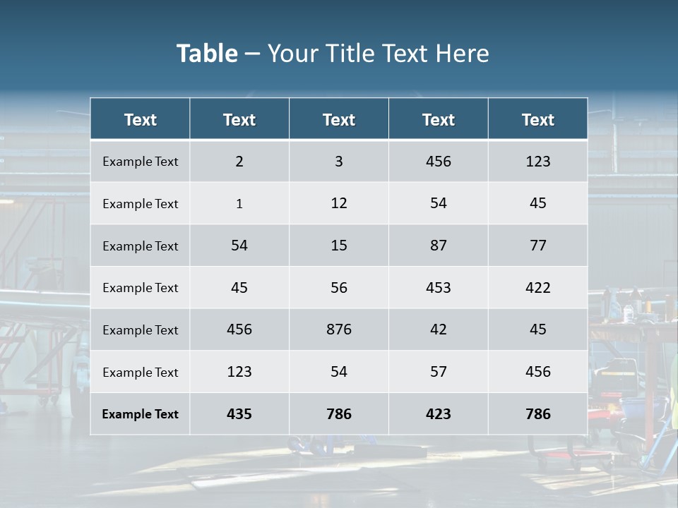 A Plane Is Parked Inside Of A Hangar PowerPoint Template