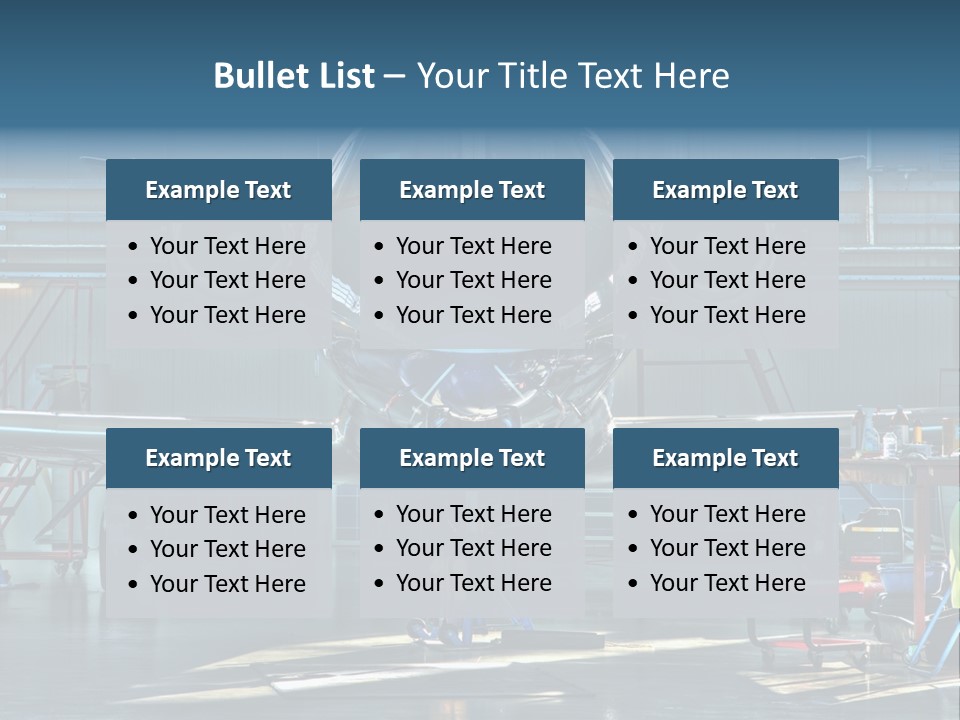 A Plane Is Parked Inside Of A Hangar PowerPoint Template