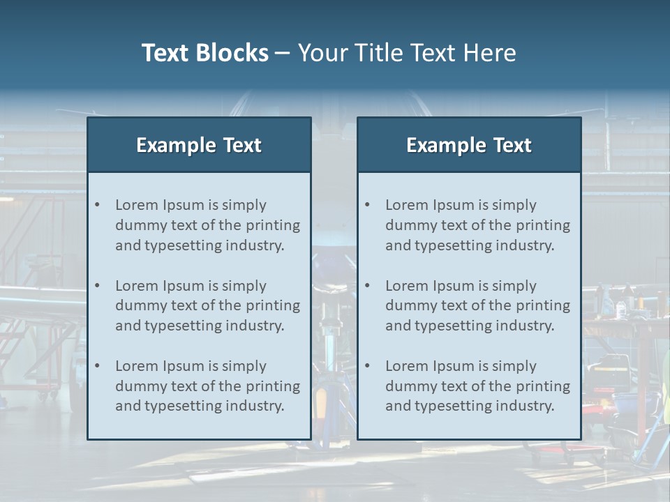 A Plane Is Parked Inside Of A Hangar PowerPoint Template