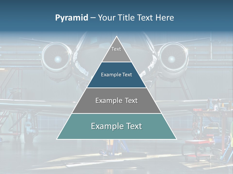 A Plane Is Parked Inside Of A Hangar PowerPoint Template