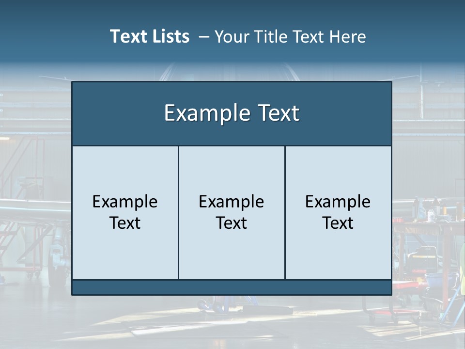 A Plane Is Parked Inside Of A Hangar PowerPoint Template