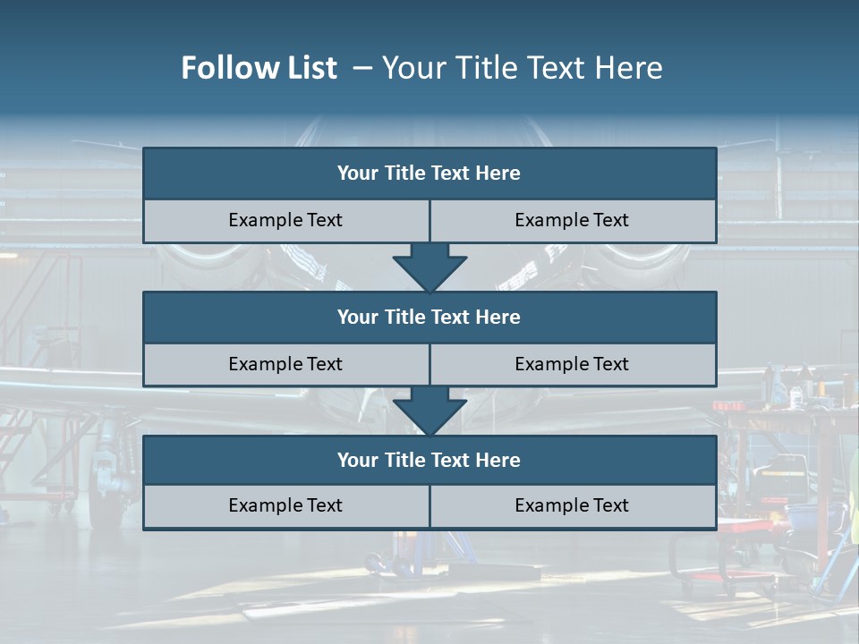 A Plane Is Parked Inside Of A Hangar PowerPoint Template