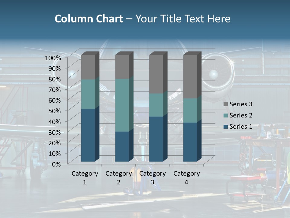 A Plane Is Parked Inside Of A Hangar PowerPoint Template