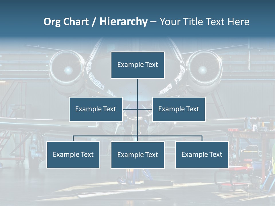 A Plane Is Parked Inside Of A Hangar PowerPoint Template