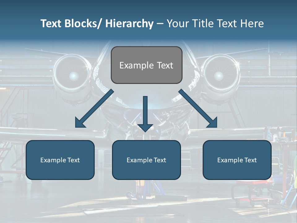 A Plane Is Parked Inside Of A Hangar PowerPoint Template