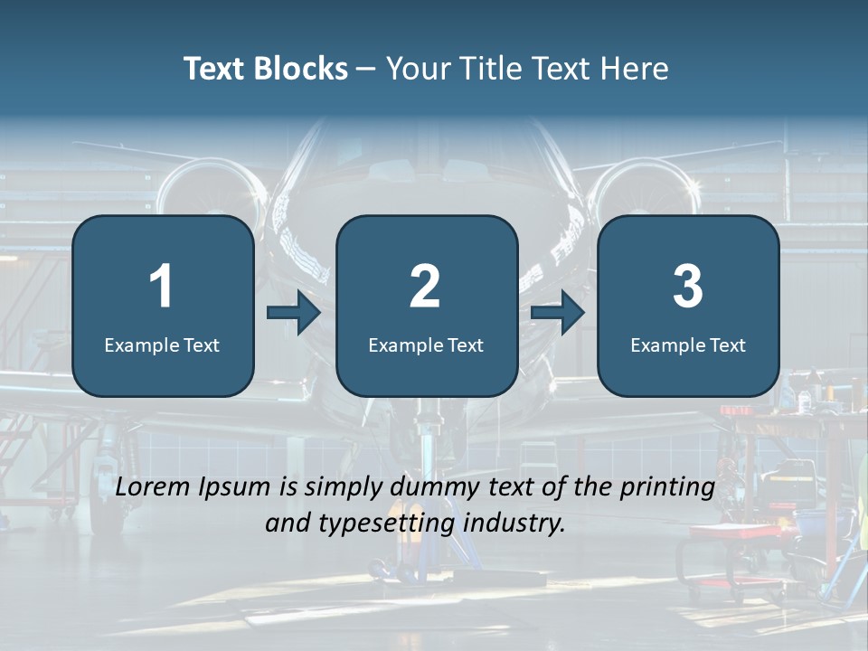 A Plane Is Parked Inside Of A Hangar PowerPoint Template