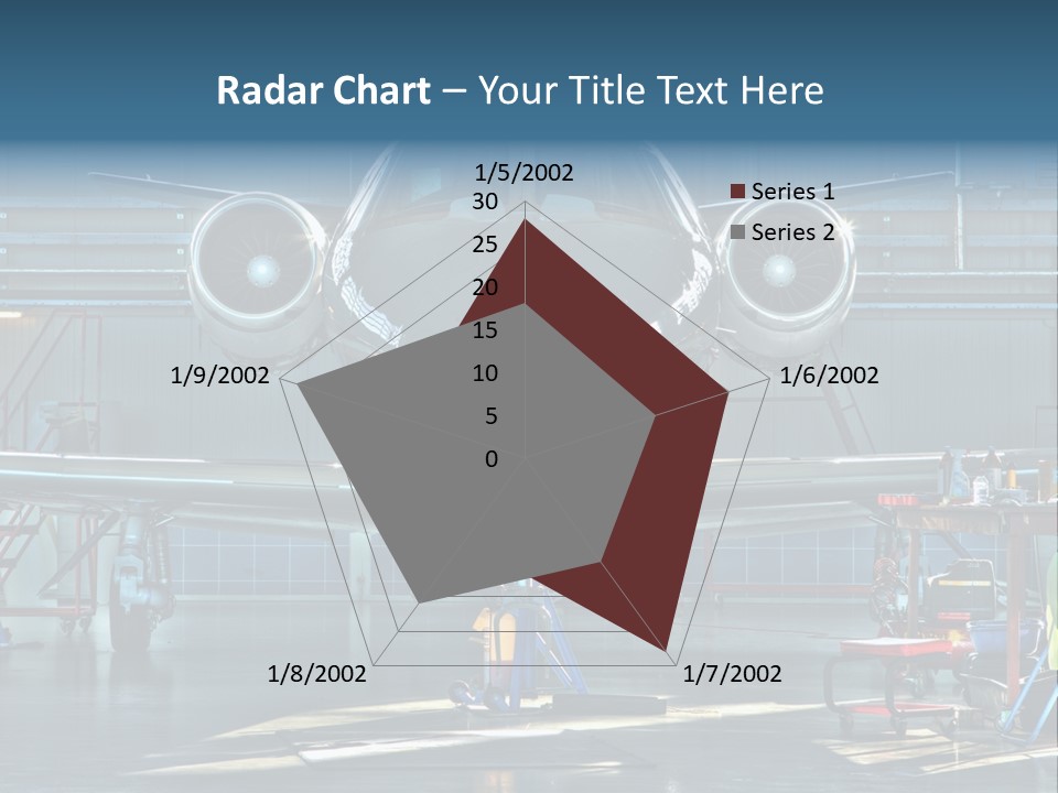 A Plane Is Parked Inside Of A Hangar PowerPoint Template