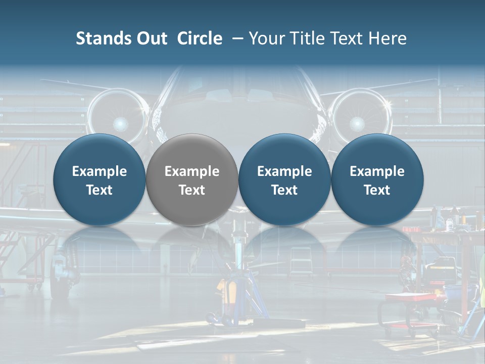 A Plane Is Parked Inside Of A Hangar PowerPoint Template