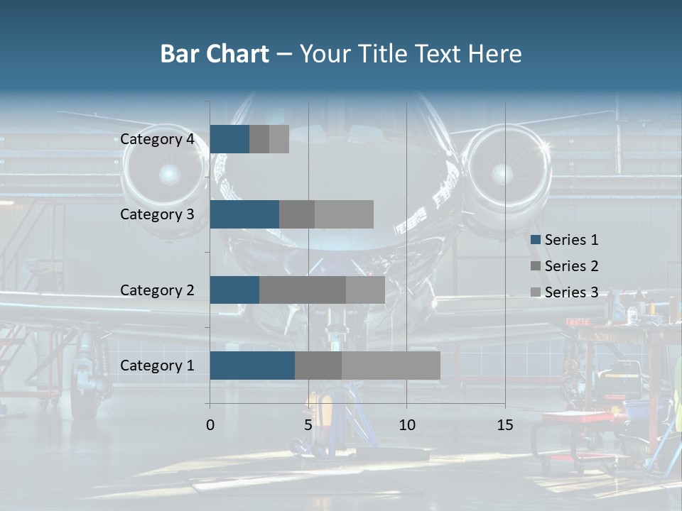 A Plane Is Parked Inside Of A Hangar PowerPoint Template