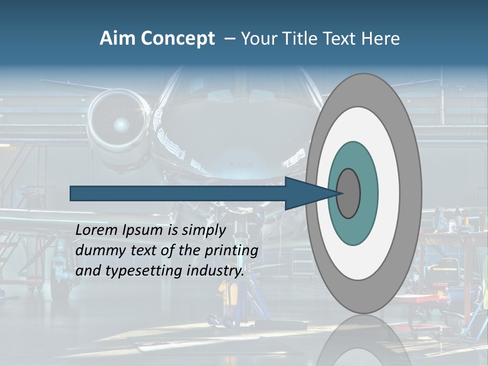 A Plane Is Parked Inside Of A Hangar PowerPoint Template
