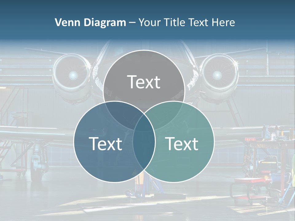 A Plane Is Parked Inside Of A Hangar PowerPoint Template