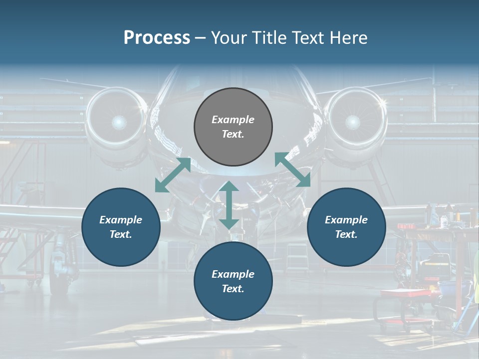 A Plane Is Parked Inside Of A Hangar PowerPoint Template