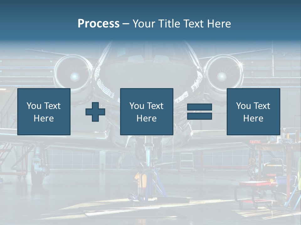 A Plane Is Parked Inside Of A Hangar PowerPoint Template