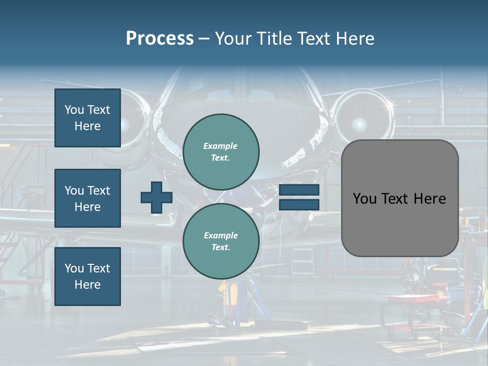 A Plane Is Parked Inside Of A Hangar PowerPoint Template