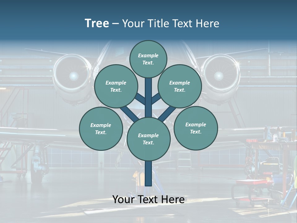 A Plane Is Parked Inside Of A Hangar PowerPoint Template