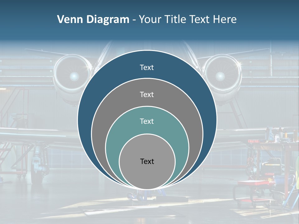 A Plane Is Parked Inside Of A Hangar PowerPoint Template