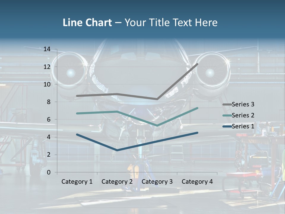 A Plane Is Parked Inside Of A Hangar PowerPoint Template