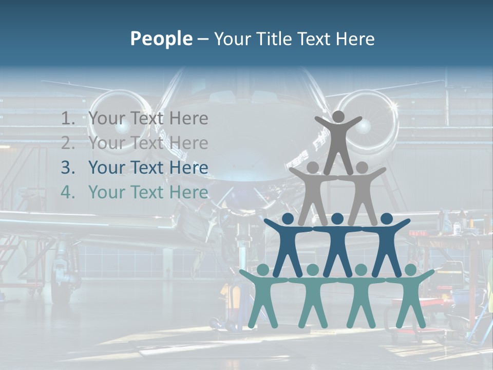 A Plane Is Parked Inside Of A Hangar PowerPoint Template