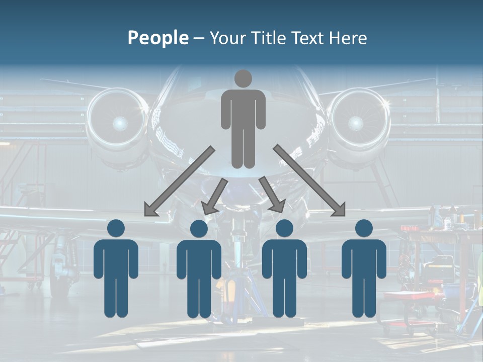 A Plane Is Parked Inside Of A Hangar PowerPoint Template