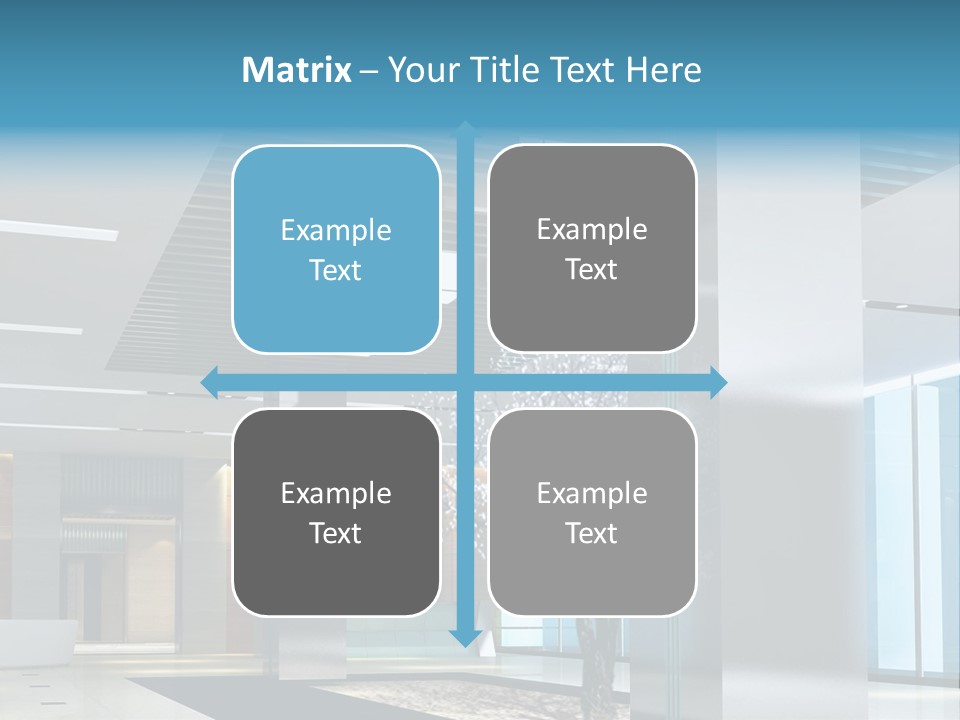 A Large Room With A Tree In The Middle Of It PowerPoint Template