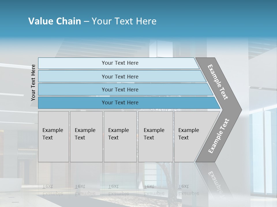 A Large Room With A Tree In The Middle Of It PowerPoint Template