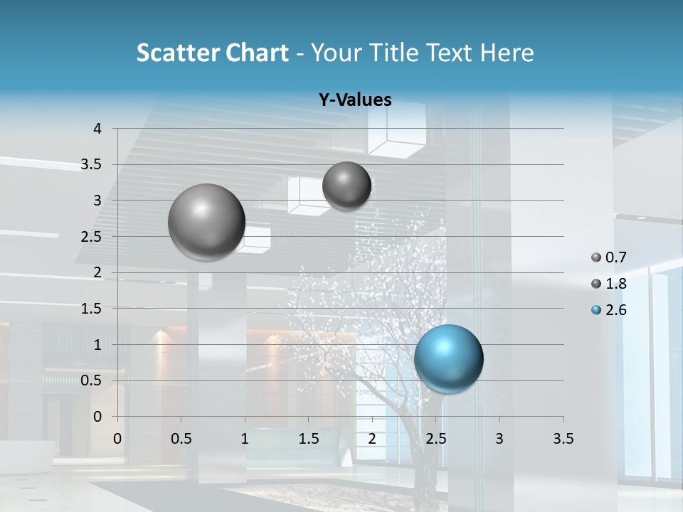 A Large Room With A Tree In The Middle Of It PowerPoint Template