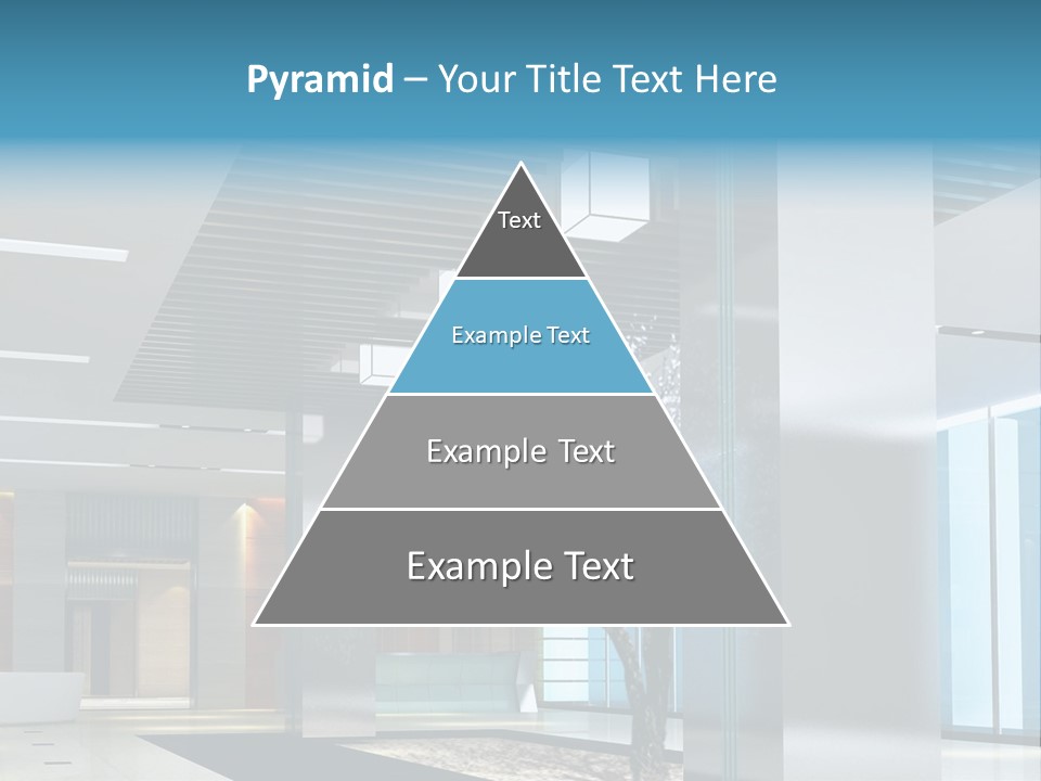 A Large Room With A Tree In The Middle Of It PowerPoint Template