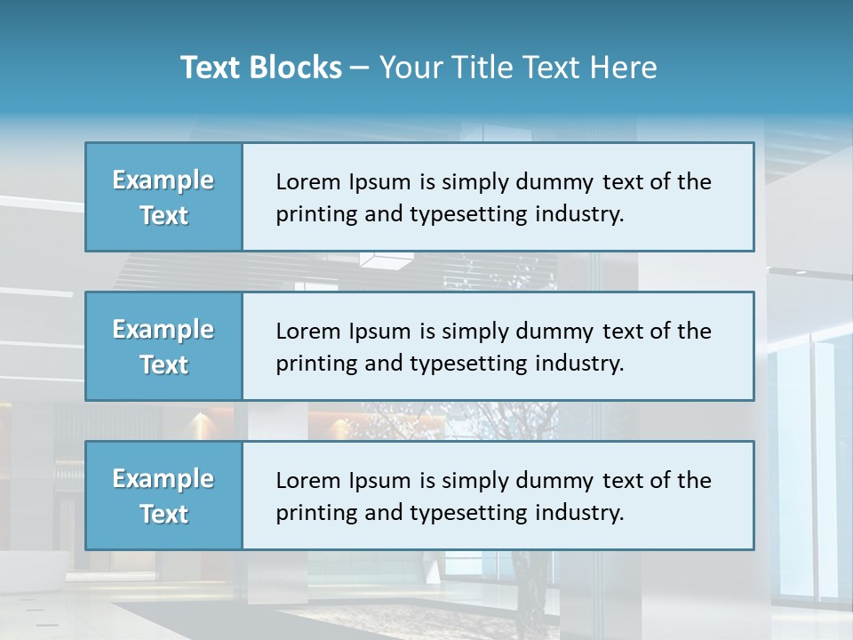 A Large Room With A Tree In The Middle Of It PowerPoint Template