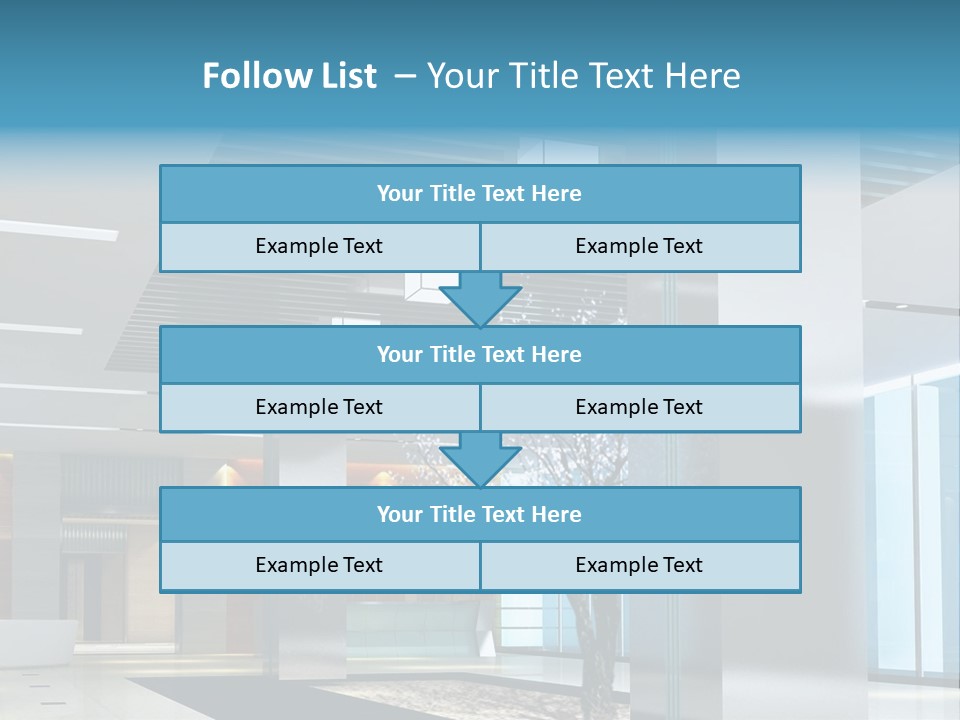 A Large Room With A Tree In The Middle Of It PowerPoint Template