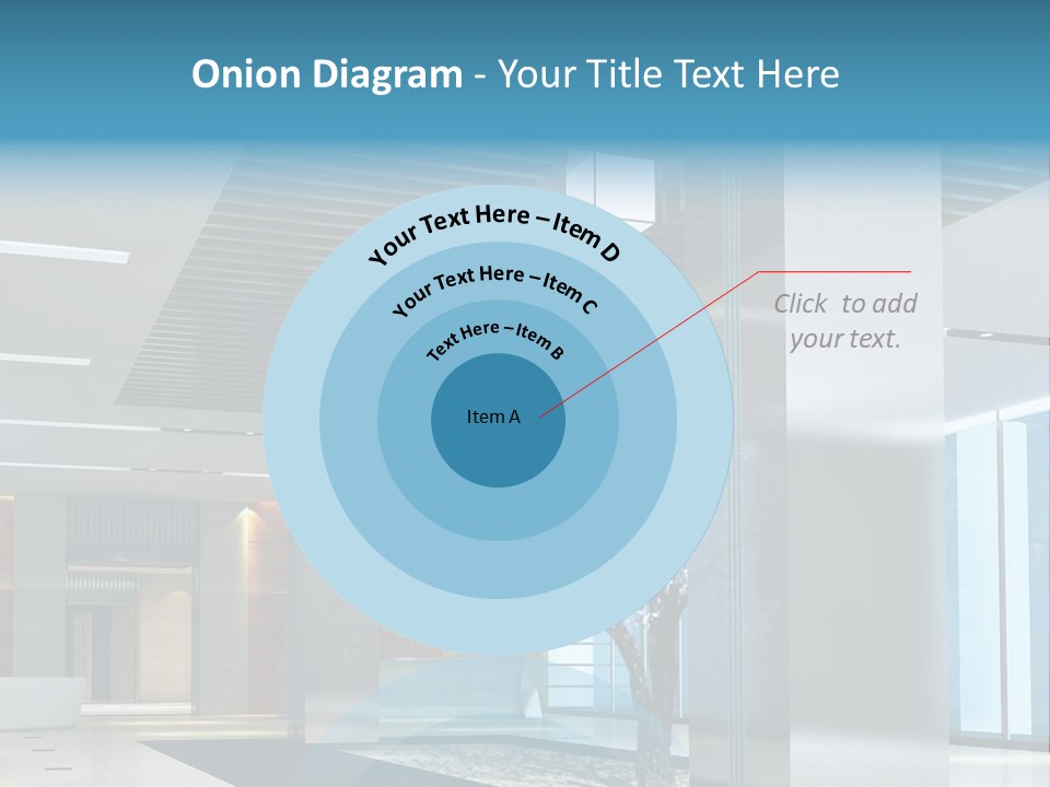 A Large Room With A Tree In The Middle Of It PowerPoint Template