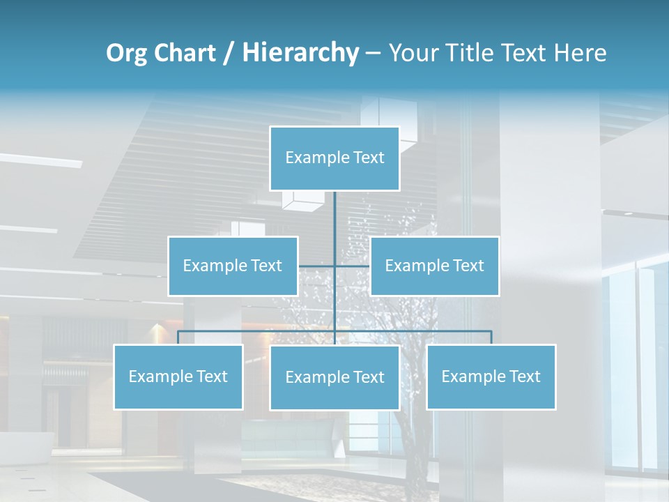 A Large Room With A Tree In The Middle Of It PowerPoint Template
